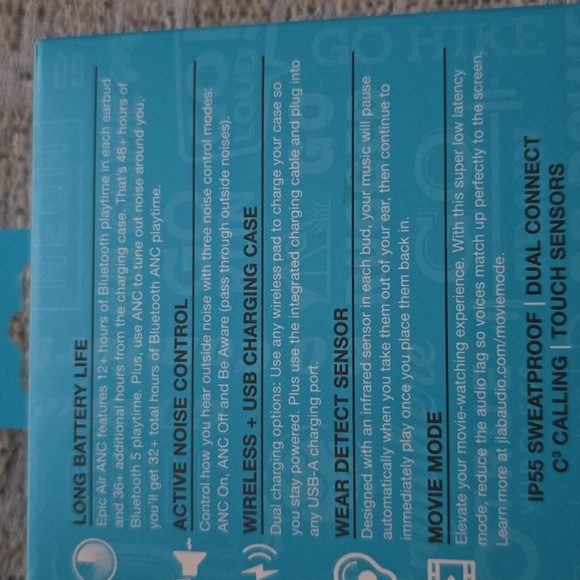 JLAB BRAND EPICAIR ANC TRUE WIRELESS BLUETOOTH EAR BUDS - Picture 4 of 12